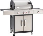 Bol.com LANDMANN GasBBQ Triton 3.1 MAXX PTS | traploos instelbare roestvrijstalen brander met 15 kW vermogen | temperatuurweerga... aanbieding