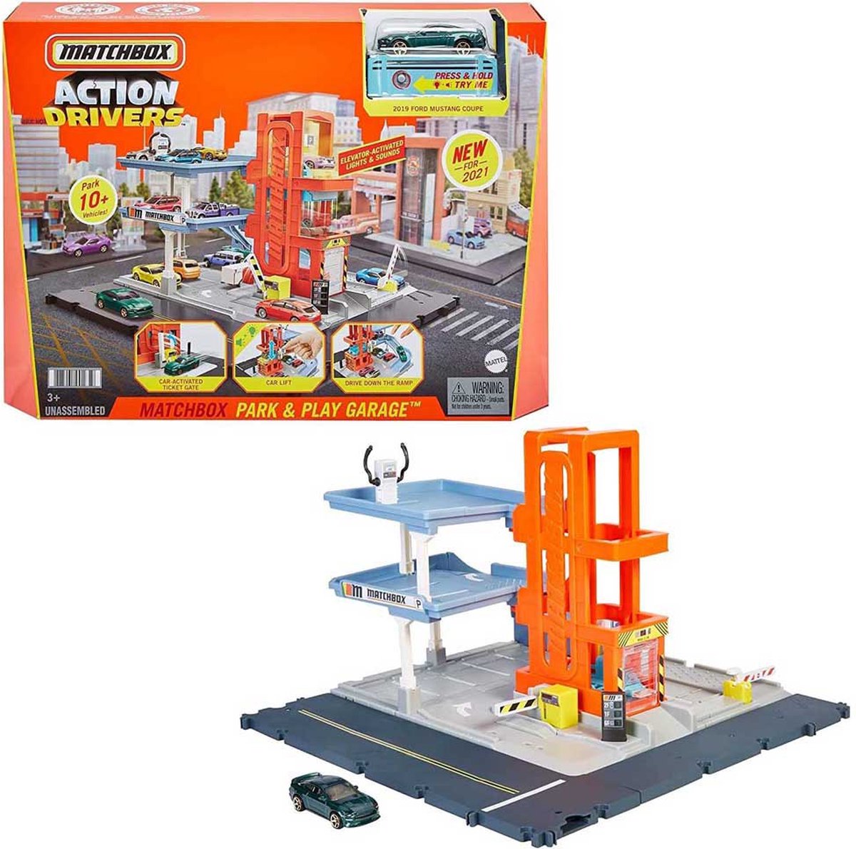 Matchbox Park & Play Garage - Matchbox Speelgoed Garage Inclusief Auto