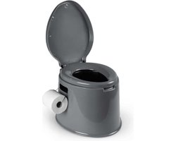 Kampa Khazi - Draagbaar Toilet 5L - Compact en lichtgewicht - Makkelijk schoon te maken - Inclusief toiletrolhouder
