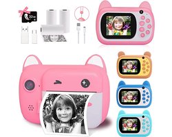 Kindercamera, digitale camera-afdrukcamera - fotocamera - Perfect cadeau, educatief speelgoed en creatief doe-het-zelf werk