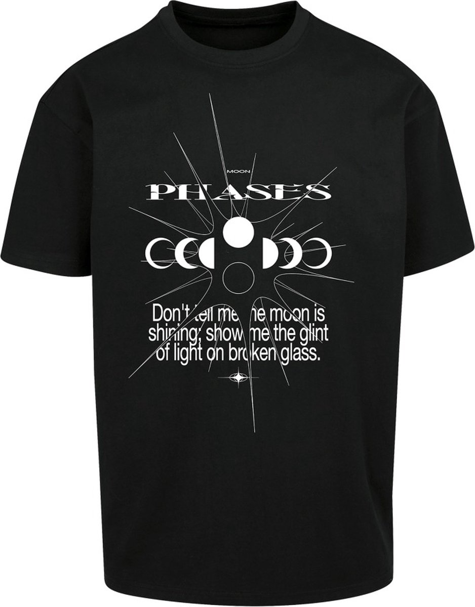 Mister Tee Moon Phases Heren Tshirt XL Zwart