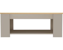Emerald-Salontafel - 1-plank - Eiken/CrÃƒÂ¨me