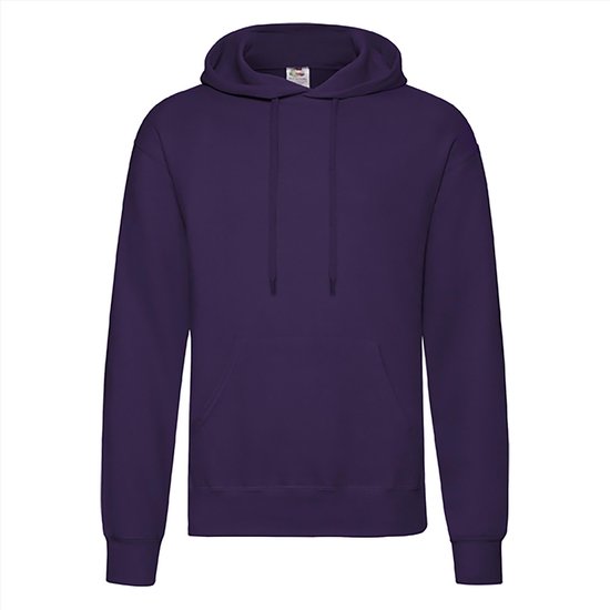 Fruit of the Loom - Classic Hoodie - Paars - L