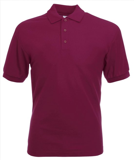 Fruit of the Loom - Classic Pique Polo - Bordeauxrood - XXL