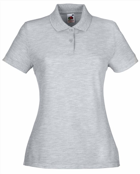 Fruit of the Loom - Dames-Fit Pique Polo - Grijs - S