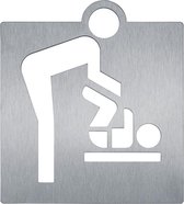 RVS pictogram verschoontafel AC422 in 2 varianten leverbaar van Wagner-EWAR