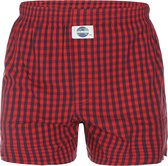 DEAL - Heren - Boxershort Blauw Rood Geruit - Rood - M