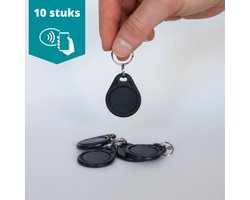 NFC World - NFC Tags voor Amiibo - NTAG215 Tag - NFC Sleutelhangers - Zwart - 10 Stuks