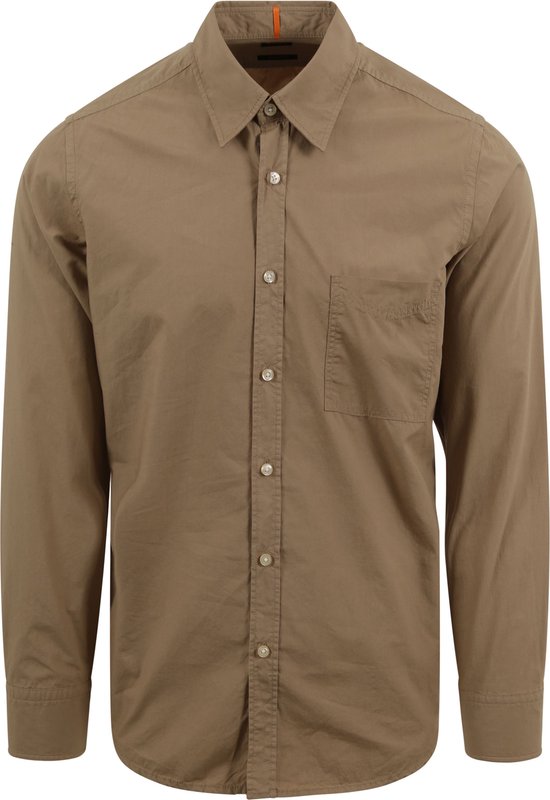 BOSS Relegant Overhemd Beige Maat M Heren Overhemden Casual bol