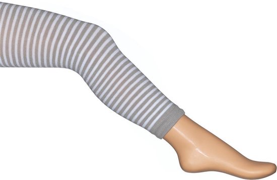 Bonnie Doon - Kinderen - Breton Stripe Legging - Light Grey - maat 92-98