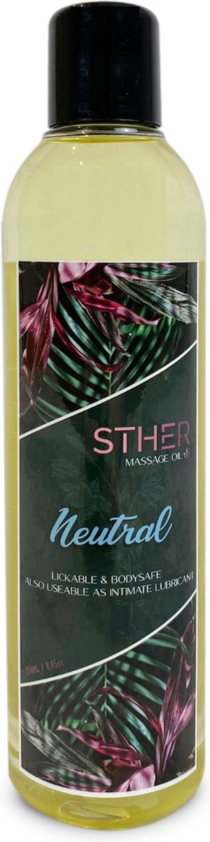 Goedkoopste STHER Massage Olie En Glijmiddel Neutraal - 250 ML - Etherische Olie - Massage Olie Erotisch