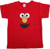 Rood baby t-shirt met rood monstertje - maat 68 - babyshower, zwanger, cadeautje, kraamcadeau, grappig, geschenk, baby, tekst, bodieke