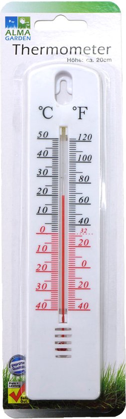 Esschert Design Wandklok - Met Thermometer - D30 Cm