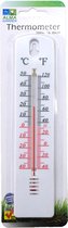 Alma garden thermometer binnen/buiten - plastic - wit - 21 cm
