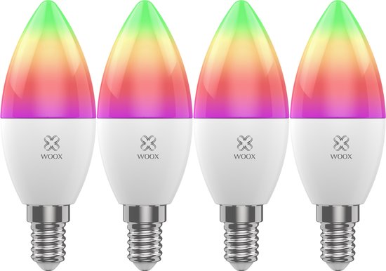 WOOX 4-Pack smart led bulb E14 RGB+CCT | R9075