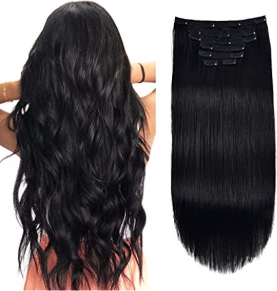 Clip in hair extensions Clip in hairextensions human hair kleur 1