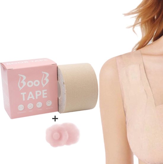 Boob Tape rose clair : couverture de mamelon, Ruban adhésif pour soutien-gorge + couvertures de mamelon gratuites, patchs de mamelon, couvertures de mamelon, Tape de soutien-gorge, Tape de sein