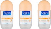 Sanex Déodorant Roller Dermo Sensitive Lot de 3 x 50 ml
