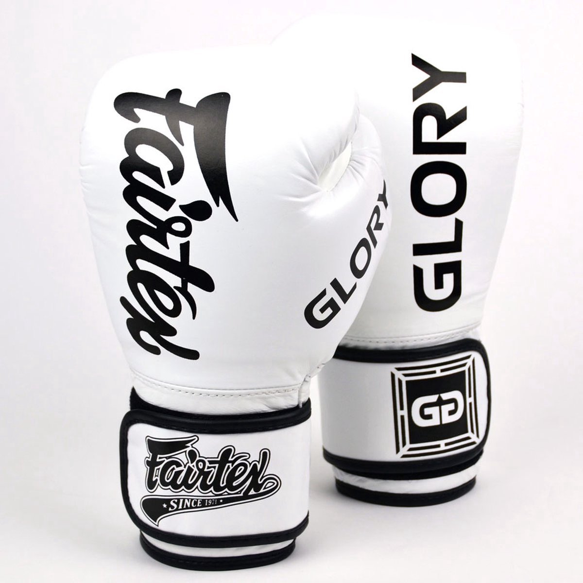 Fairtex x Glory BGVG1 Bokshandschoenen Wit/Zwart – 12 oz – Premium Leer