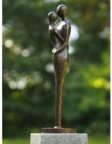 Tuinbeeld - bronzen beeld - Liefdespaar - Bronzartes - 43 cm hoog