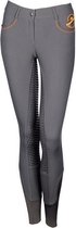 Harry's Horse Rijbroek Equestrian Society Orange Full Grip D38 grijs