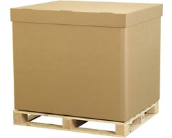 Palletdoos Palletbox Verzenddoos met deksel XXL Karton 1200 x 800 x 1000 mm Kartonnen Palletdozen dubbele Golf Bruin Doos 120 x 80 x 100 cm – STEVIG 5-laags karton 750g/m2