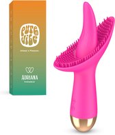 PureVibe® Adriana clitoris vibrator en stimulator met Unieke Werking - Vibrators voor Vrouwen - Fluisterstil & Discreet - Roze - Erotiek Sex Toys - vibromasseur - fibrator - Roze