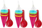 Cepewa Speelgoed ijsjes met scoope - zandvormen/vormpjes - 18-delig