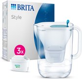 BRITA - Carafe filtrante - Style Cool - Blauw - 2,4L + 3 cartouches filtrantes MAXTRA PRO ALL-IN-1 - Pack économique