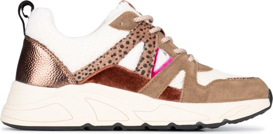 POSH by Poelman Carocel chunky sneakers lichtblauw/lichtroze