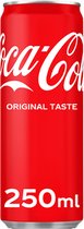 Coca-Cola Cola regular 25 cl per blik, tray 24 blikken