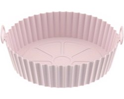 Airfryer Siliconen Bakje - Herbruikbaar - 20,5CM - Roze