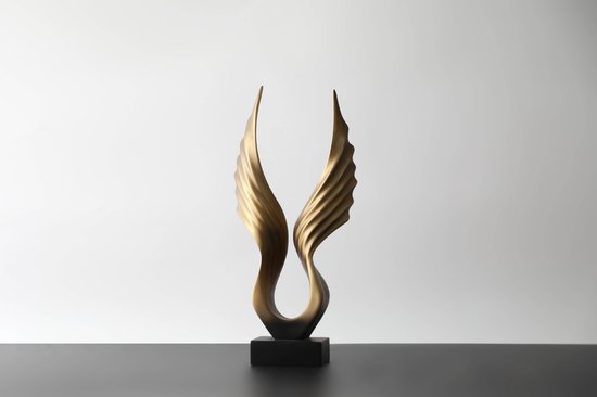San Naila -Sculptuur-Ornament-Wings-Vleugels-Zwart-Goud