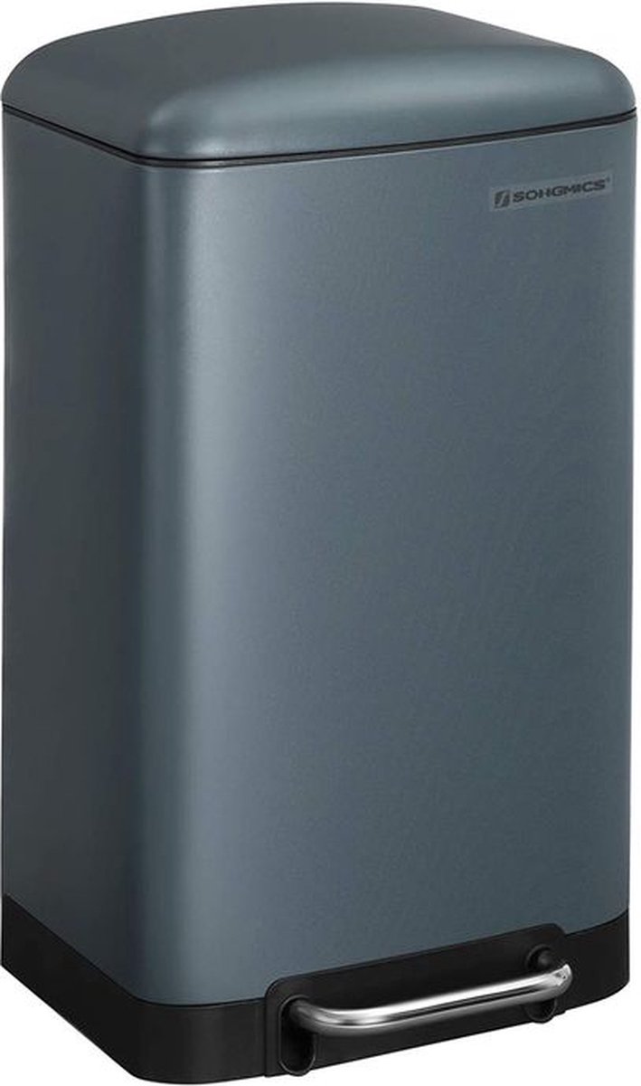 Goedkoopste Vuilnisbak - 30 Liter Vuilnisbak - Prullenbak - Vuilnisbak - Afvalbak - Buiten Vuilnisbak - Keuken Vuilnisbak - Kantoor Vuilnisbak - Vuilniszakken - Groen-grijs - 34,5 x 27,5 x 61,5 cm (L x B x H