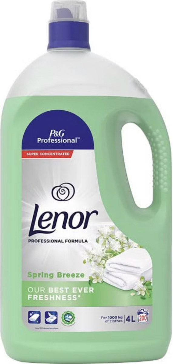 Goedkoopste Lenor Professional Wasverzachter Spring Breeze - 200wasb/4L