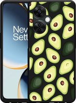Cazy Hoesje Zwart geschikt voor OnePlus Nord CE 3 Lite 5G Avocado's