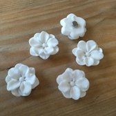Magneten White Flowers (vijf stuks)