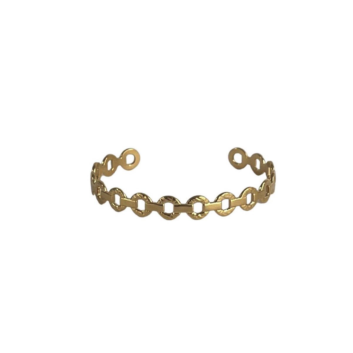 Lovelockers® | Armband | Bangle | Goudkleurig | Stainless steel | Schakelarmband | Cadeautje voor haar | Moederdag