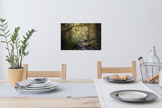 Stickers muraux - Film autocollant - Cerf - Arbre - Forêt - 30x20 cm - Film adhésif - Stickers muraux Chambre d'enfant - Papier peint autocollant