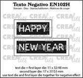 Crealies Texto Negativo En: Happy New Year (Horizontaal)