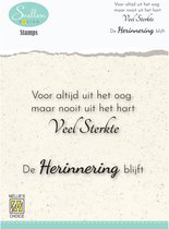 DCTCS003 Dutch condeolance clear stamps - Nellie Snellen teksten sentiments - Voor altijd uit het oog maar.. Veel sterkte De herinnering blijft