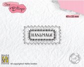 DTCS030 Clear Stamp Nellie Snellen - tekst Handmade - rechthoek tekststempel - handgemaakt - geschikt als textiel stempel