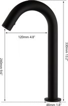 Handenvrije Sensorkraan hoog model koud water - Zwart - Moderne Keukenkraan - Badkamerkraan - Wastafelkraan met sensor