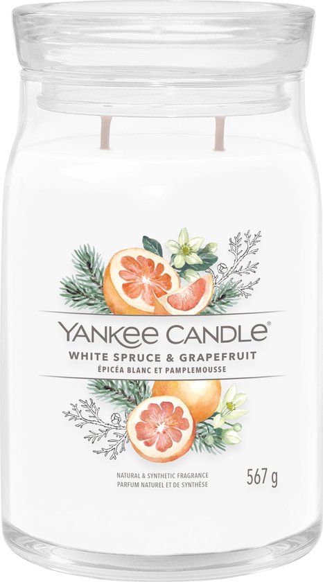 Yankee Candle Grand pot Signature épicéa White et pamplemousse