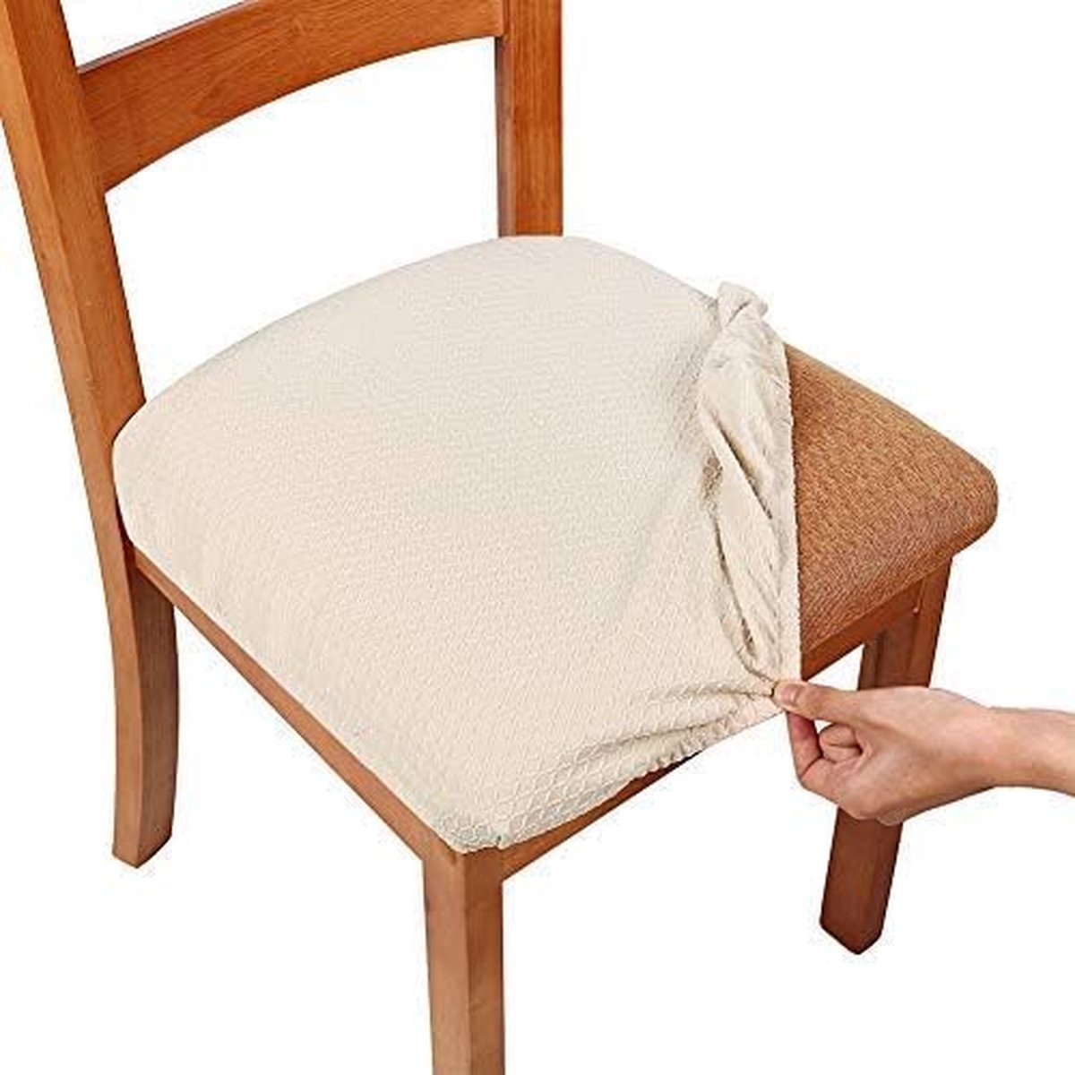 Homaxy Stretch spandex jacquard stoelhoezen voor eetkamerstoelen, verwijderbaar en wasbaar