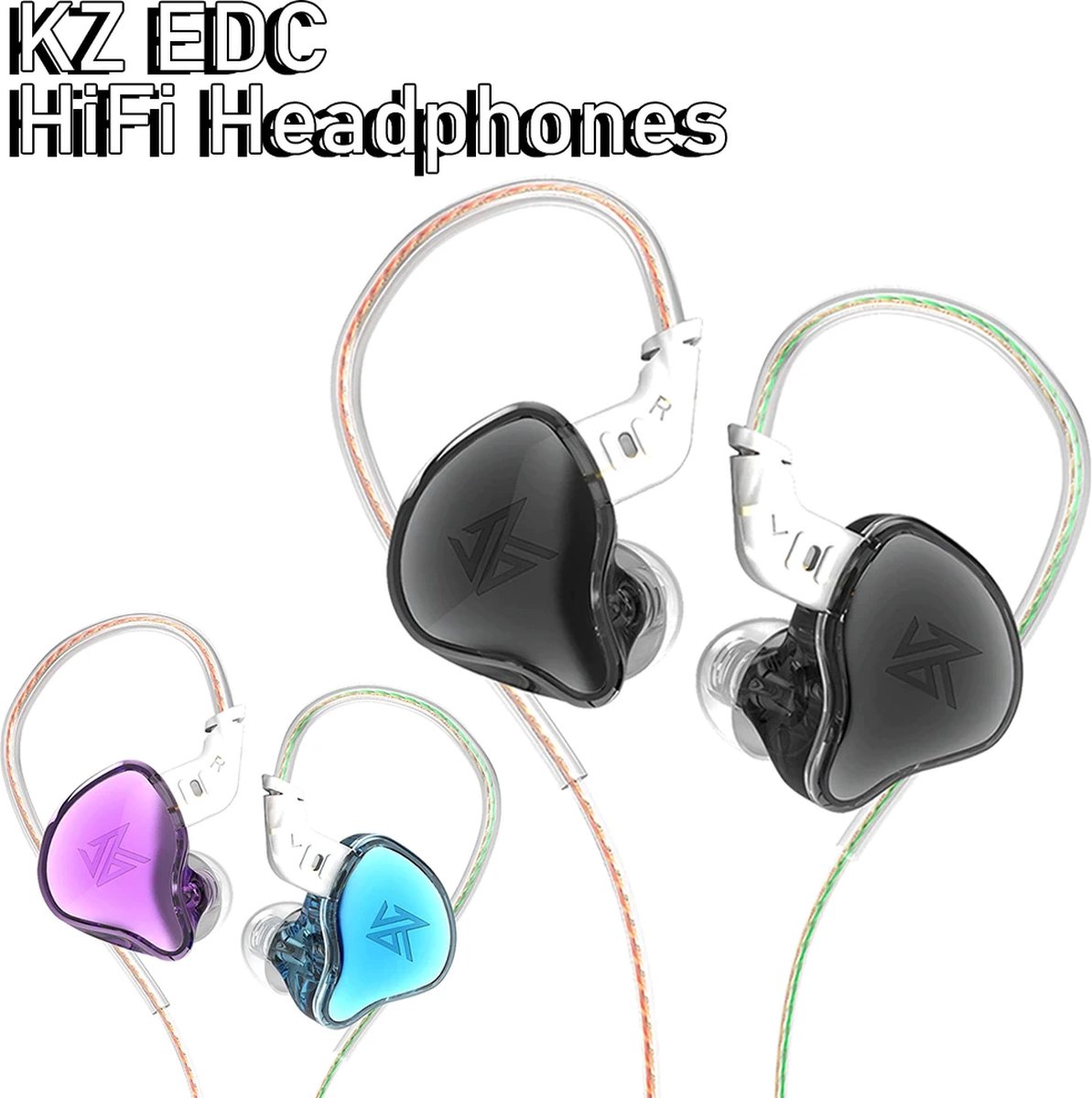 KZ EDC Koptelefoon 3,5mm jack met microfoon