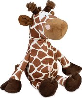 Relaxdays deurstopper giraf - deurstop knuffel - 26 cm- zachte deurstop dier - binnen
