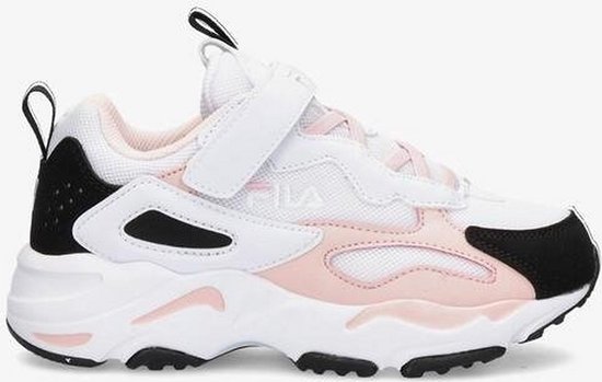 Fila Ray Tracer Strap Sneakers Wit/Roze Kinderen - Maat 34 | bol.com