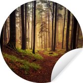 WallCircle - Stickers muraux - Cercle Papier Peint - Arbres - Nature - Forêt - 120x120 cm - Cercle Mural - Auto Adhésif - Sticker Papier Peint Rond XXL