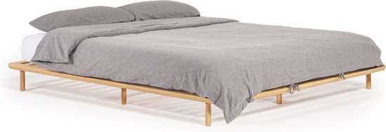 Kave Home - Anielle bed van massief essenhout voor een matras van 180 x 200 cm